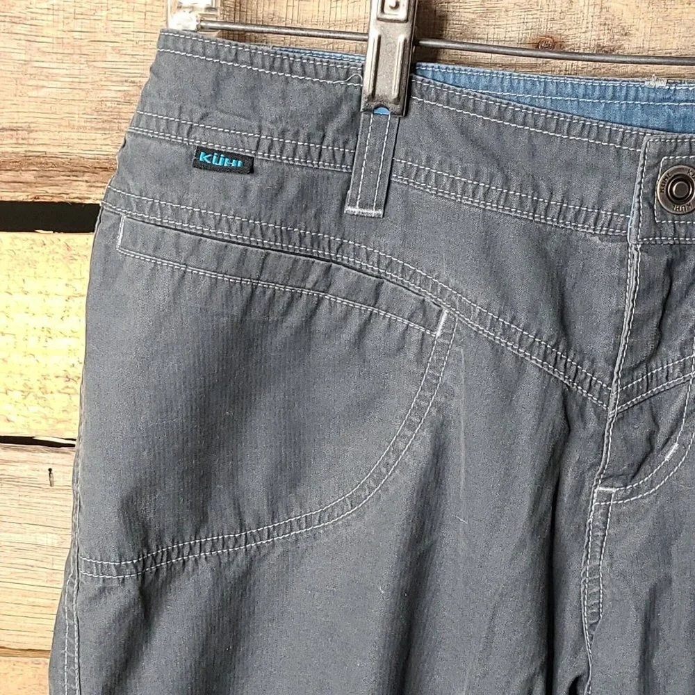 Kuhl Capri Pants Womens 8 Stone Gray Kuhl Dry Stretch Logo Embroidered Outdoor - Picture 3 of 10